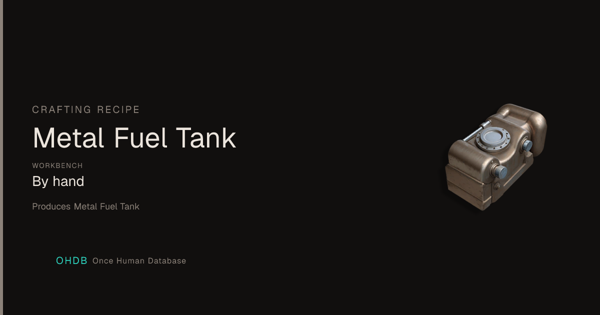 Metal Fuel Tank