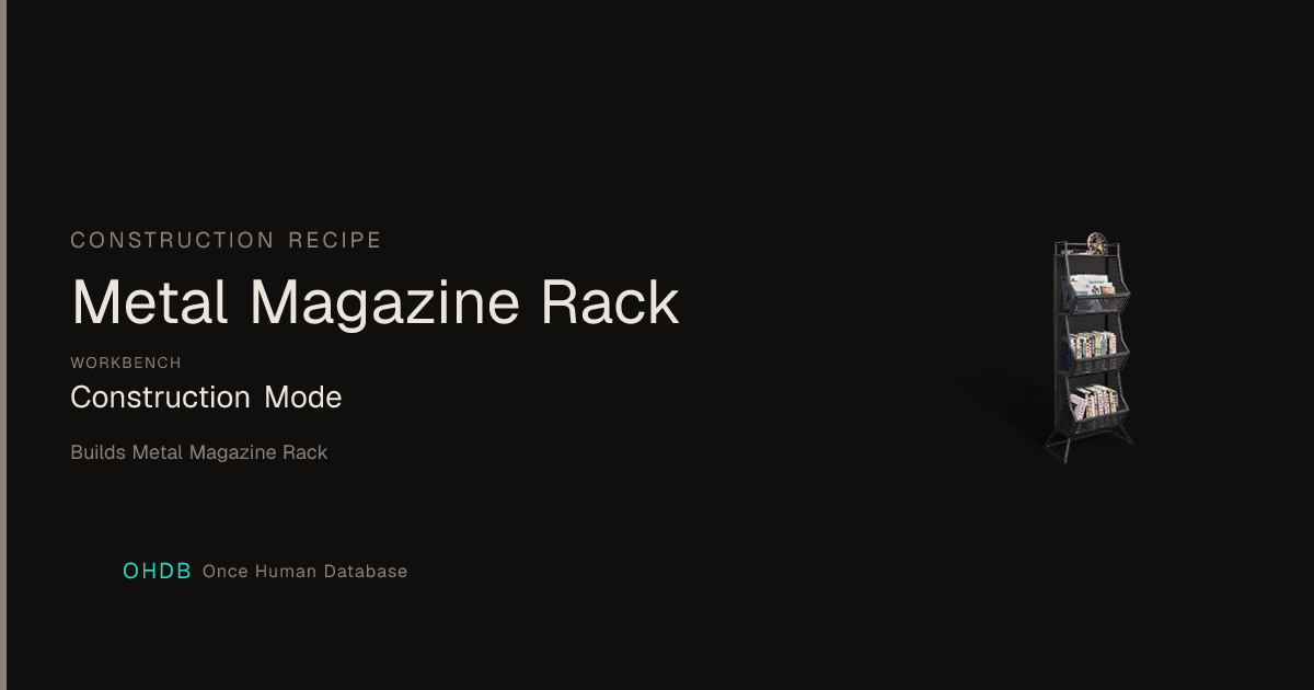 Metal Magazine Rack