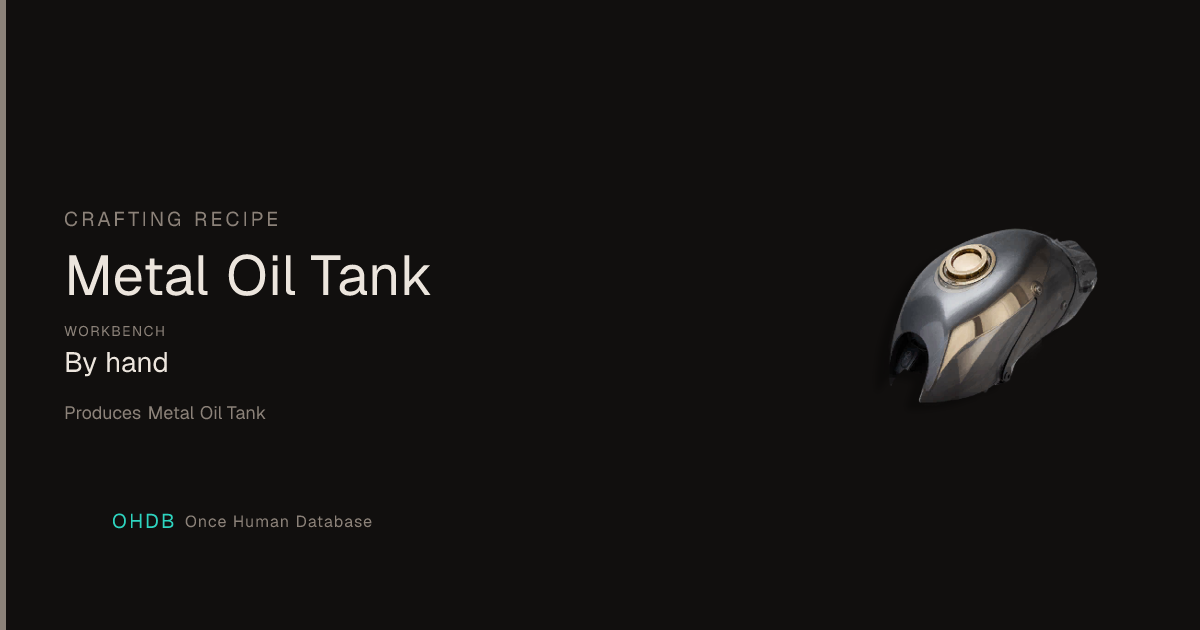 Metal Oil Tank