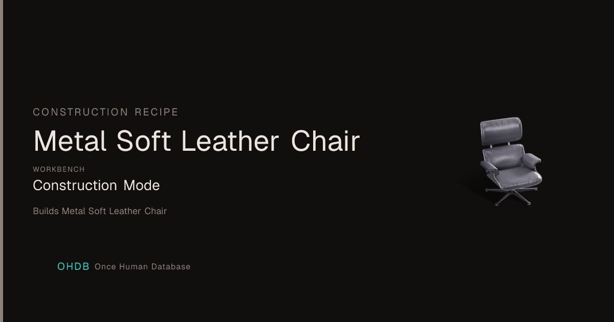 Metal Soft Leather Chair