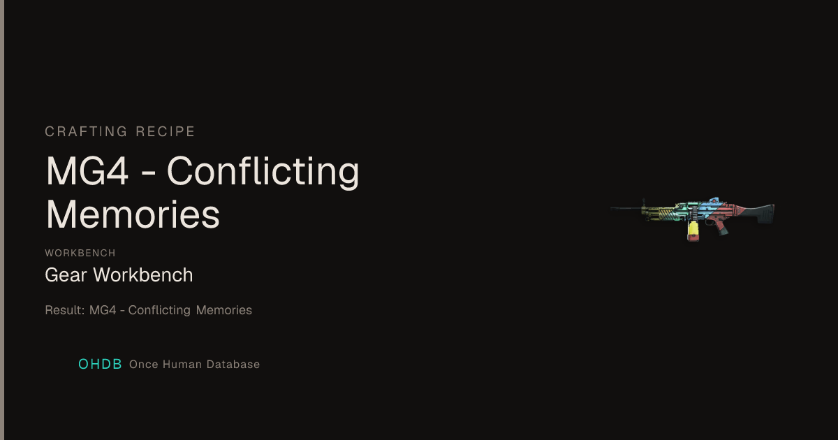 MG4 - Conflicting Memories
