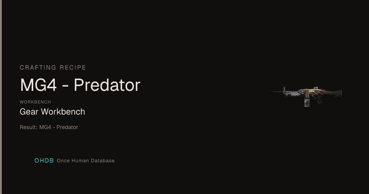 MG4 - Predator
