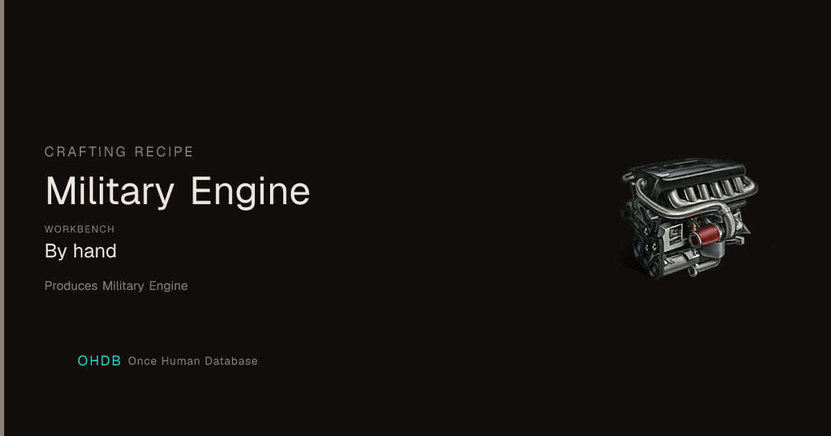 Military Engine