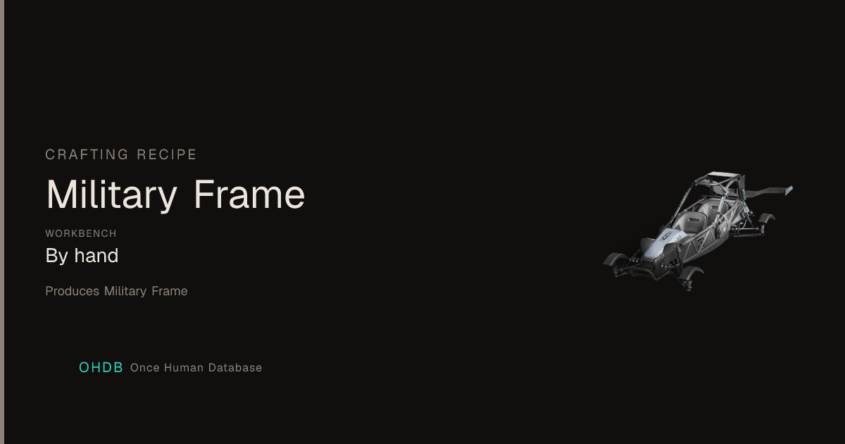 Military Frame
