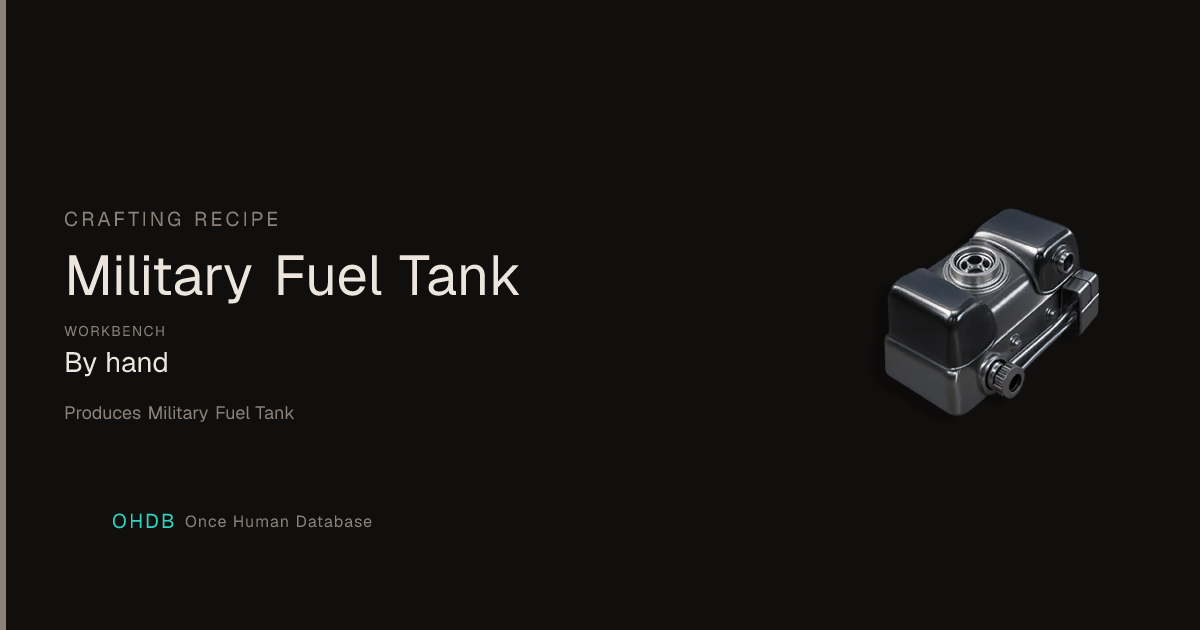 Military Fuel Tank