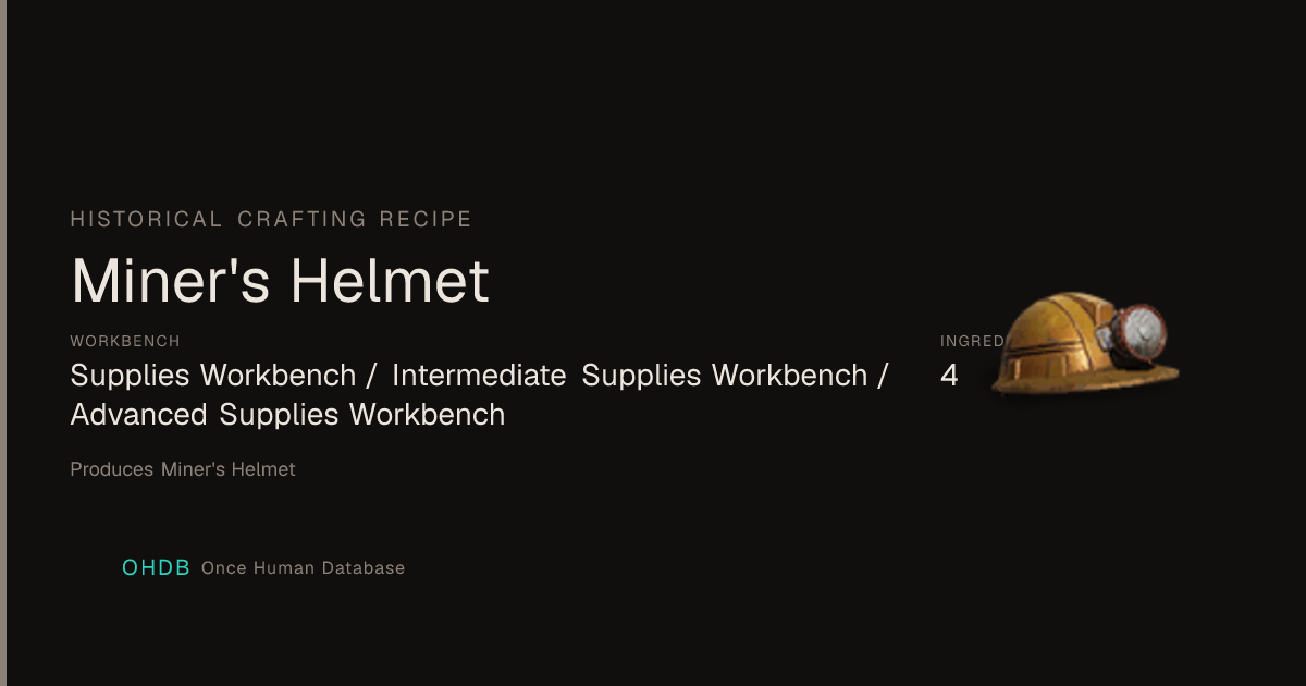 Miner's Helmet