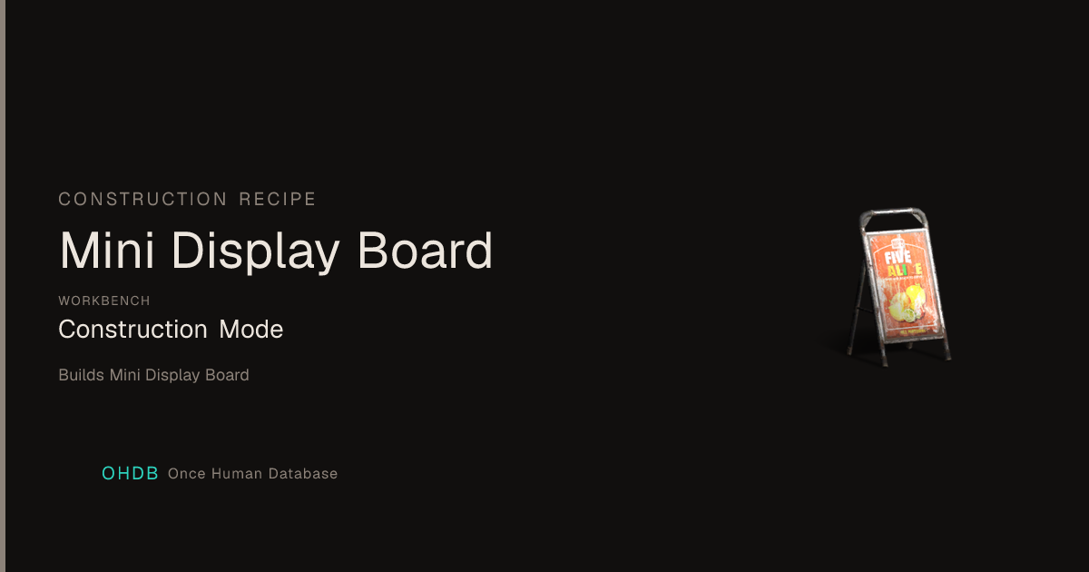 Mini Display Board