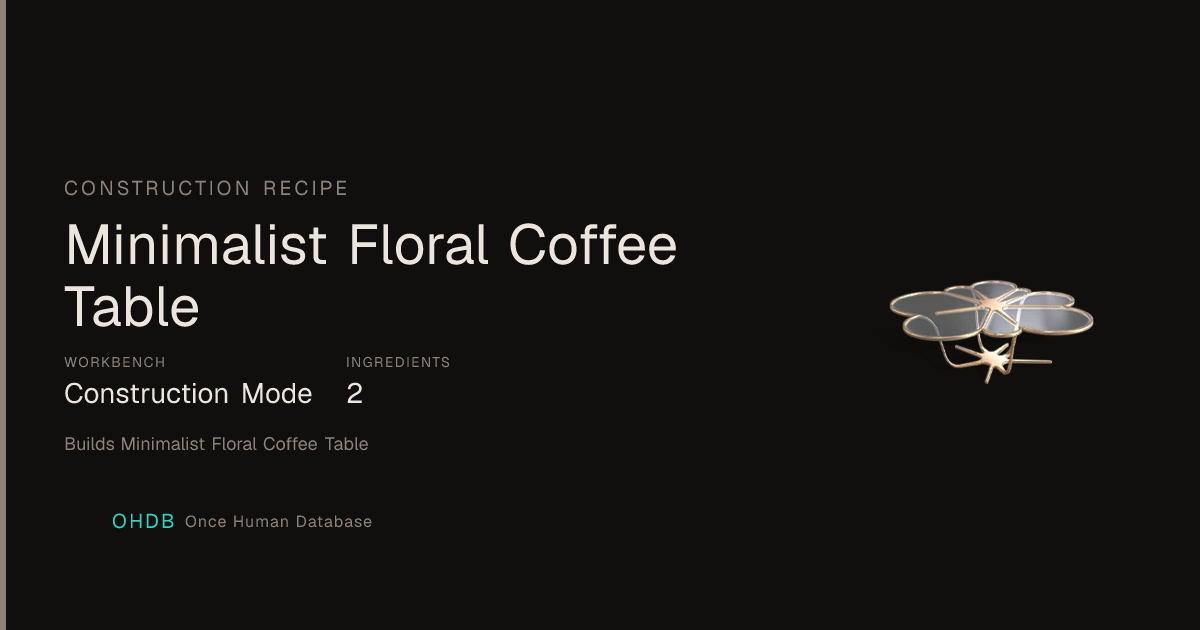 Minimalist Floral Coffee Table