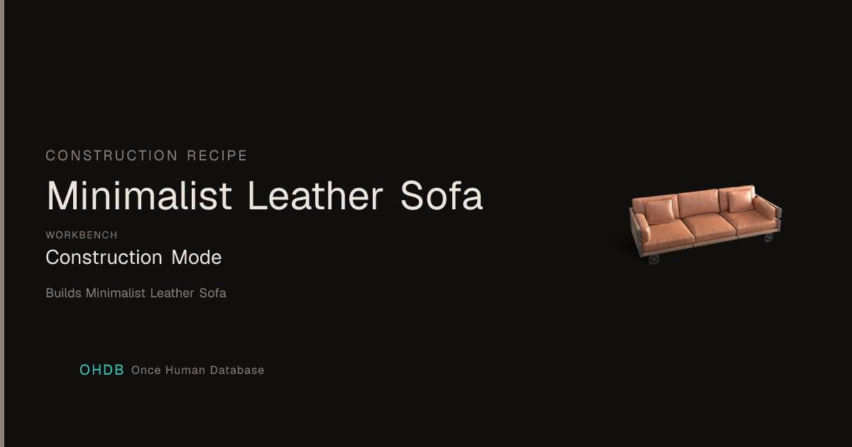 Minimalist Leather Sofa