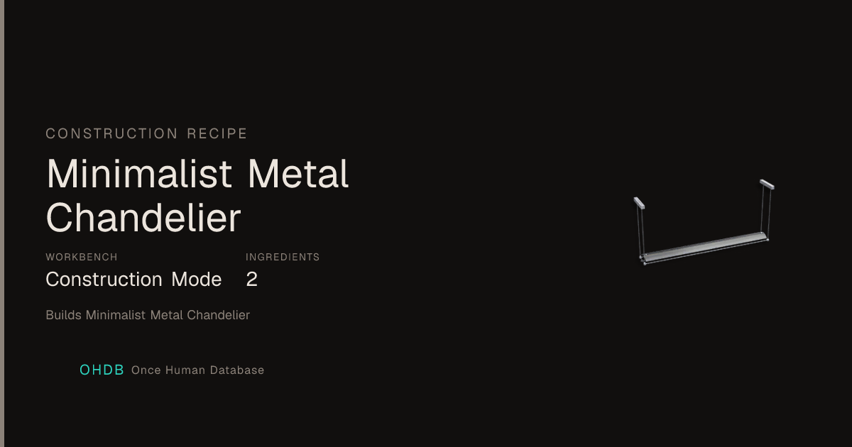 Minimalist Metal Chandelier