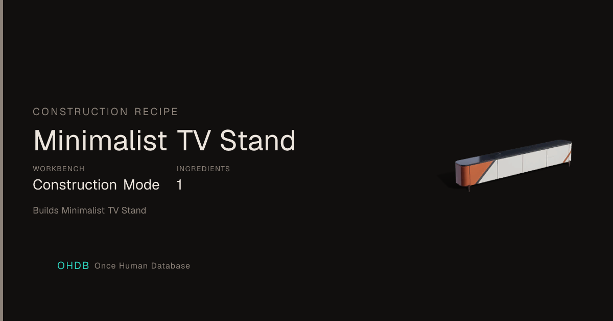 Minimalist TV Stand