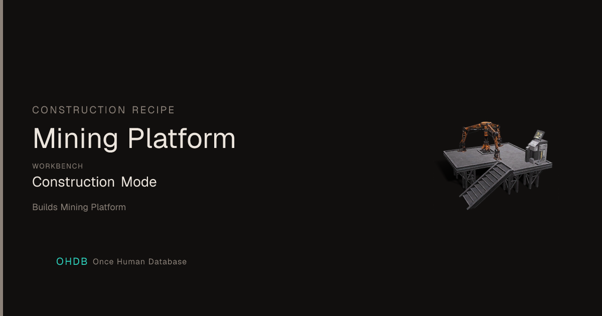Mining Platform