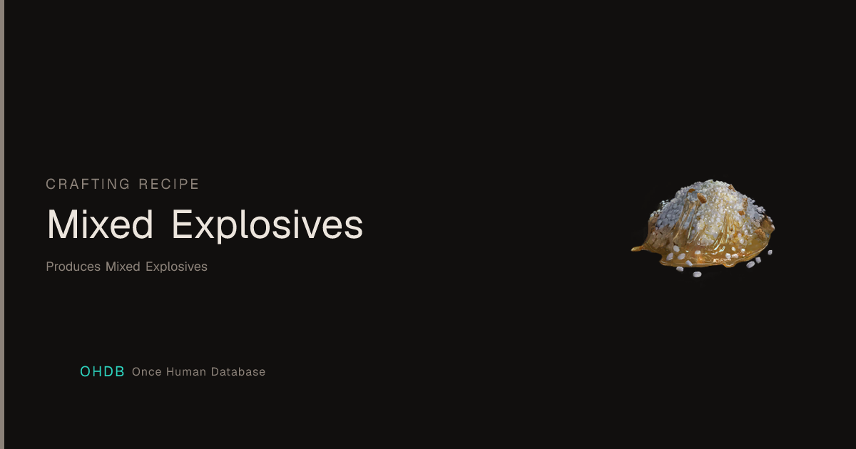 Mixed Explosives