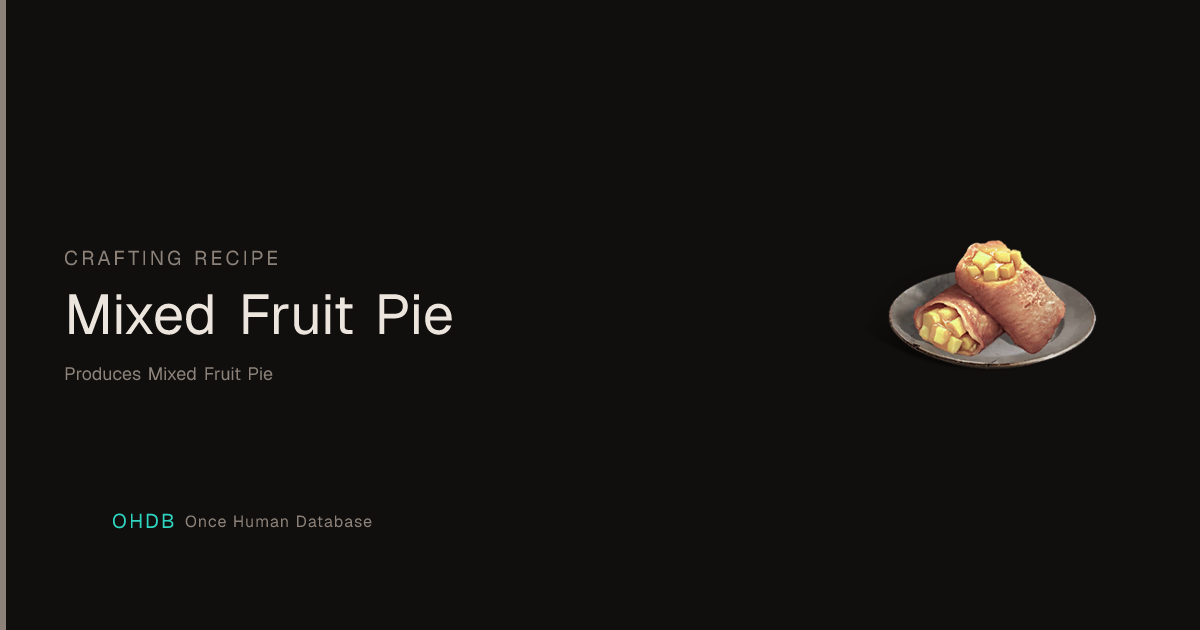 Mixed Fruit Pie