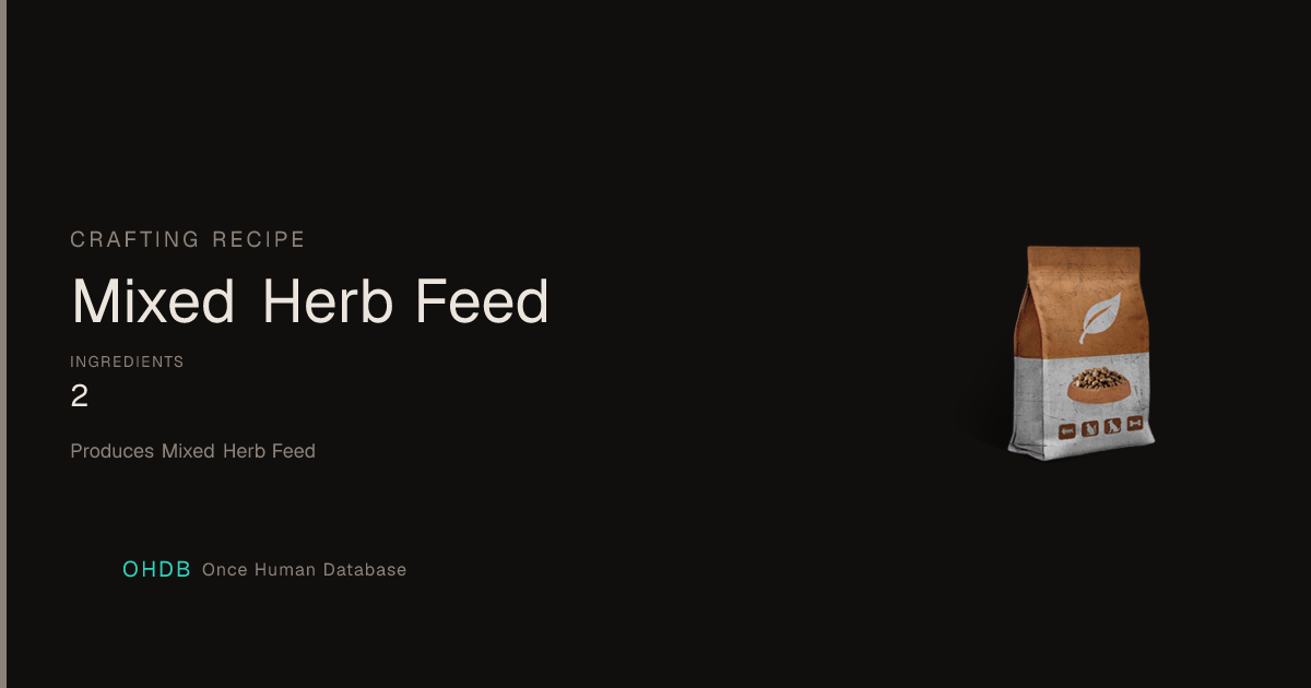 Mixed Herb Feed