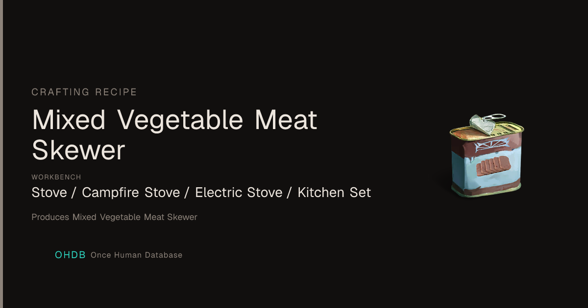 Mixed Vegetable Meat Skewer