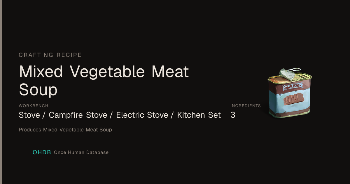 Mixed Vegetable Meat Soup