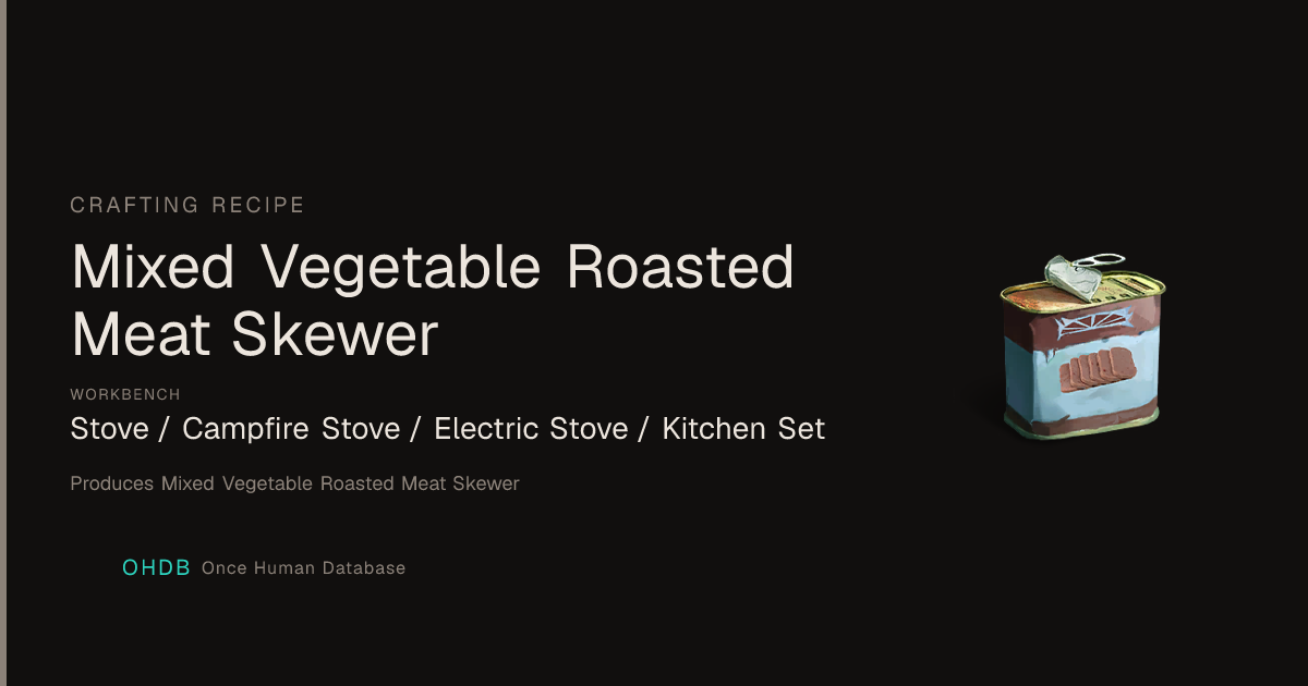 Mixed Vegetable Roasted Meat Skewer