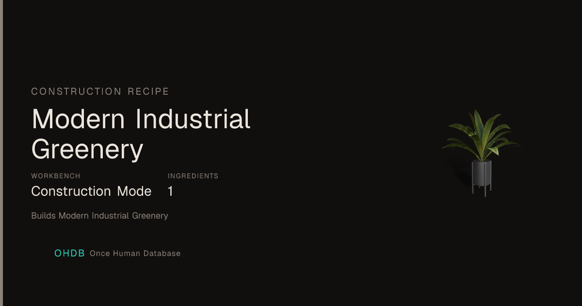 Modern Industrial Greenery