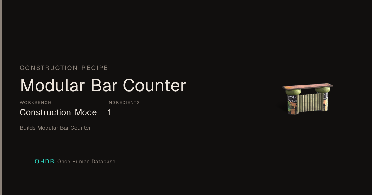 Modular Bar Counter
