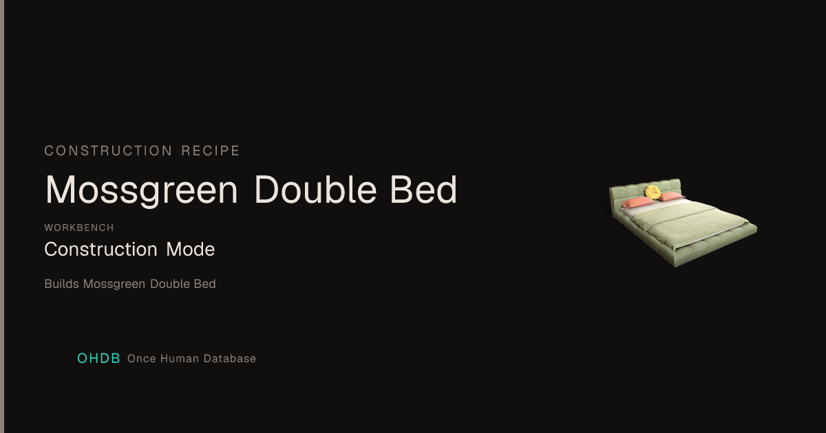 Mossgreen Double Bed