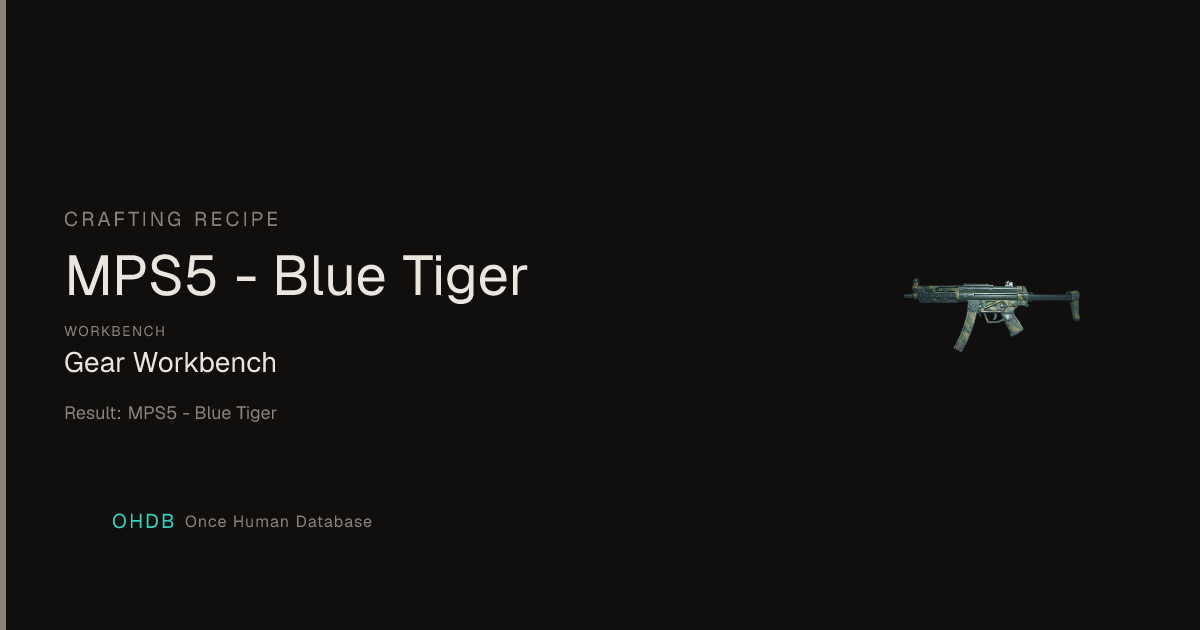MPS5 - Blue Tiger