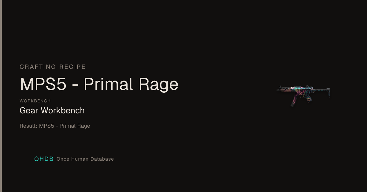 MPS5 - Primal Rage