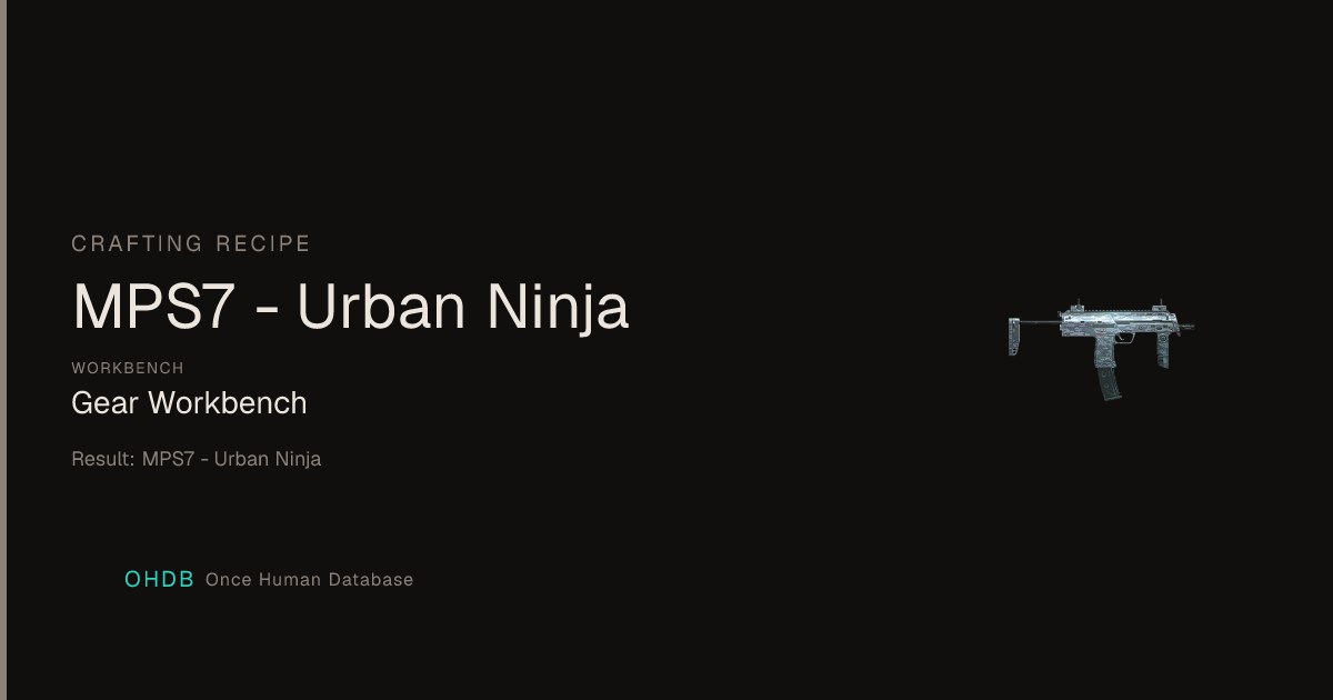 MPS7 - Urban Ninja