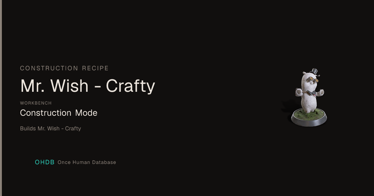 Mr. Wish - Crafty