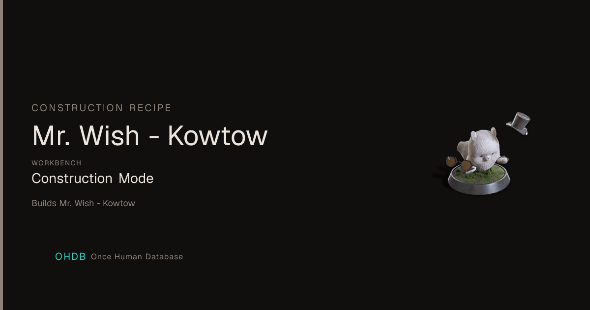 Mr. Wish - Kowtow