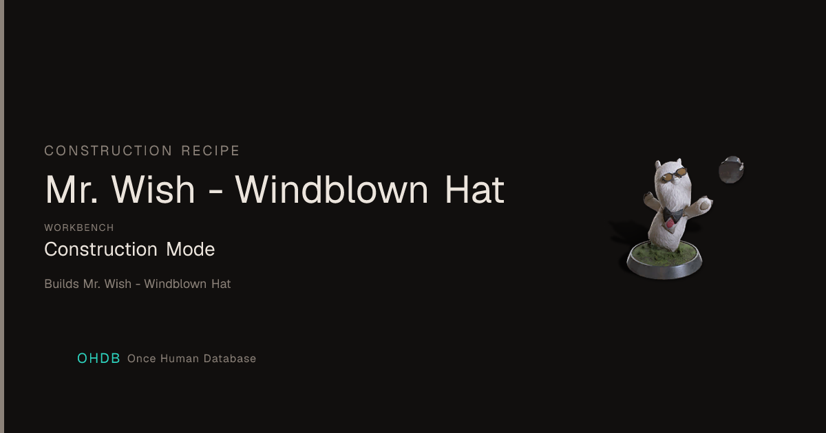 Mr. Wish - Windblown Hat