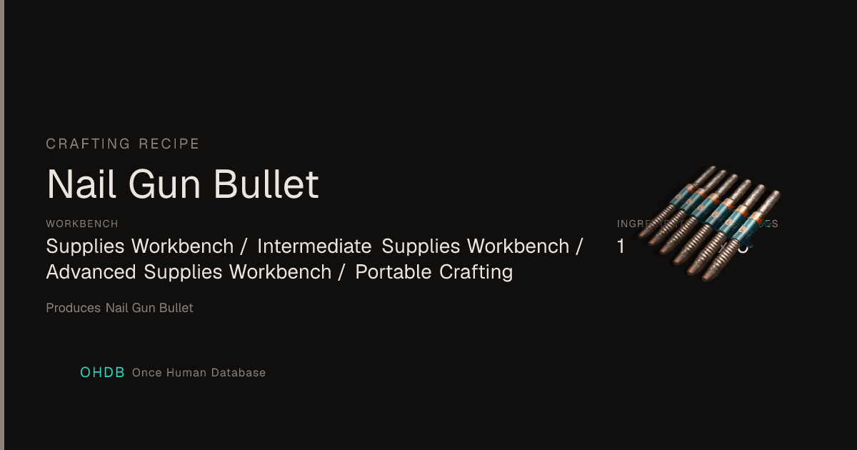 Nail Gun Bullet