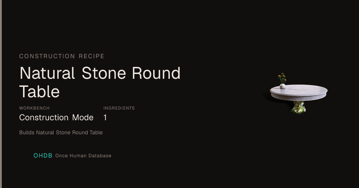 Natural Stone Round Table
