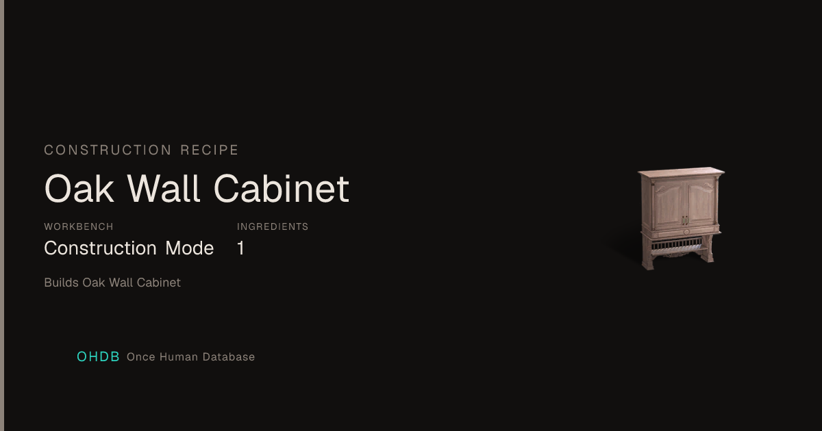 Oak Wall Cabinet
