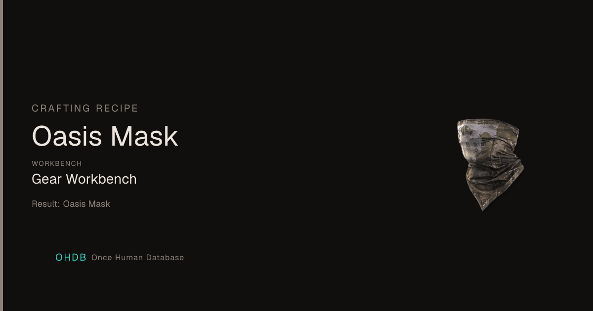 Oasis Mask