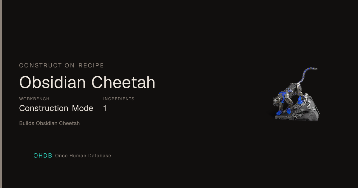 Obsidian Cheetah