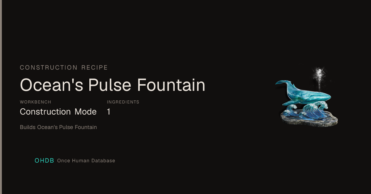 Ocean's Pulse Fountain