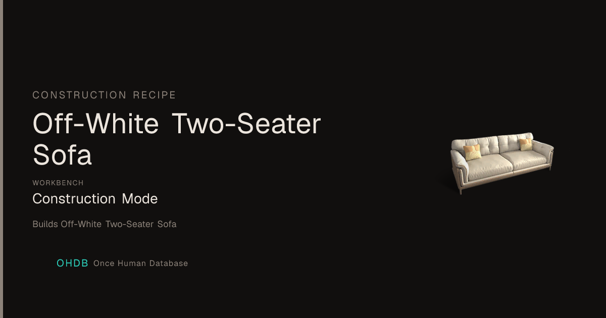 Off-White Two-Seater Sofa