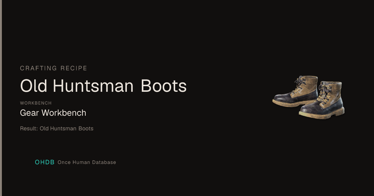 Old Huntsman Boots
