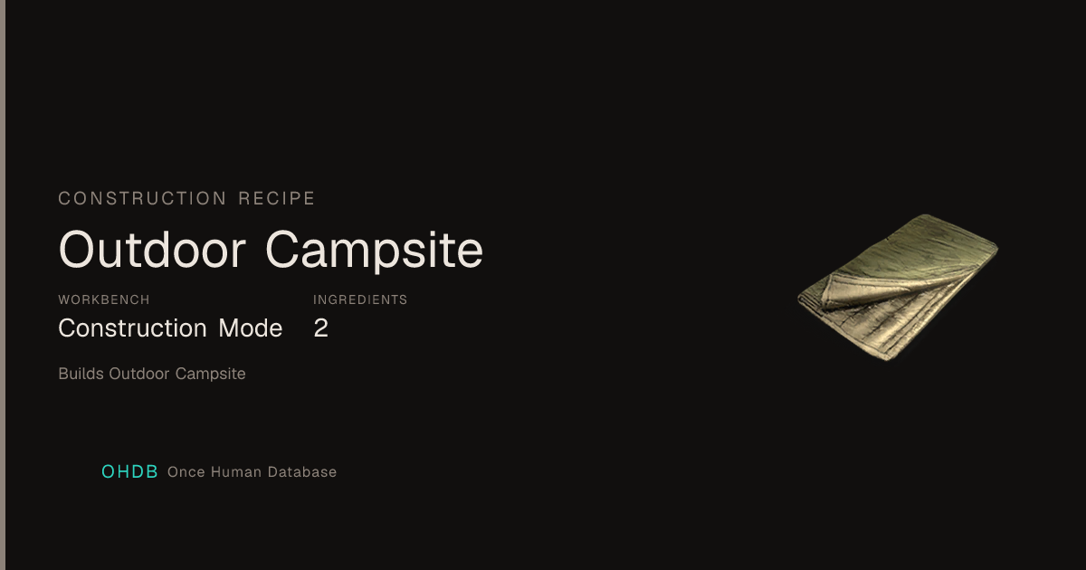 Outdoor Campsite