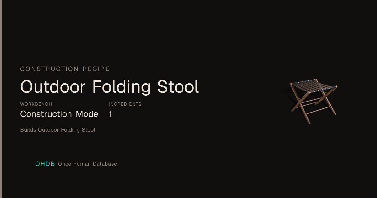 Outdoor Folding Stool