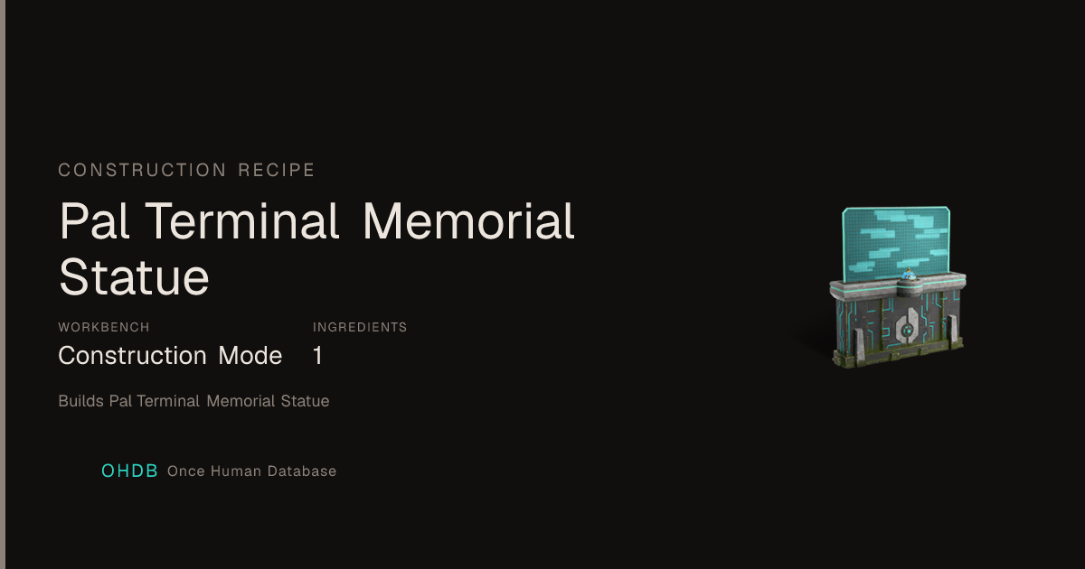 Pal Terminal Memorial Statue
