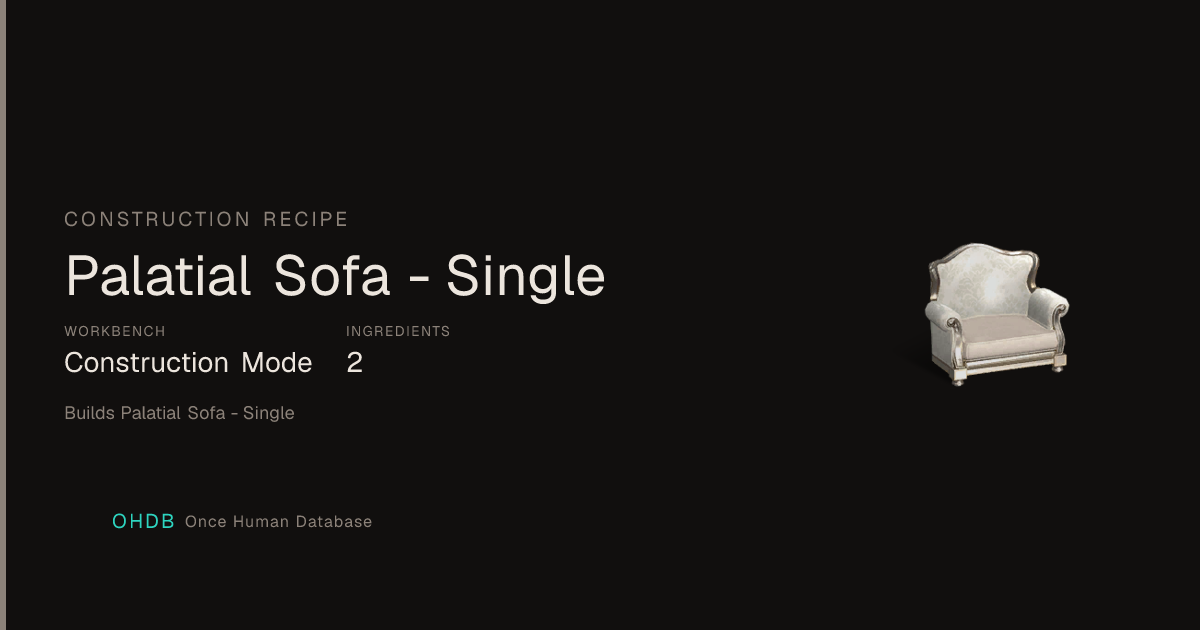 Palatial Sofa - Single