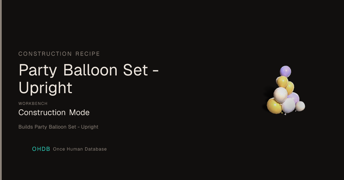 Party Balloon Set - Upright