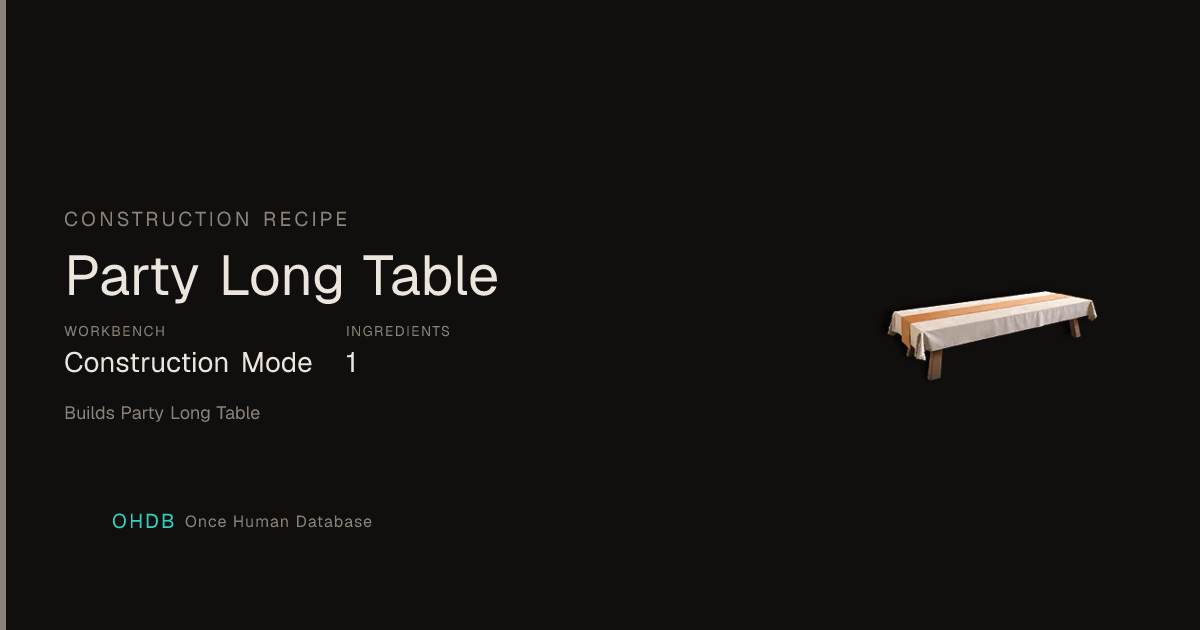 Party Long Table