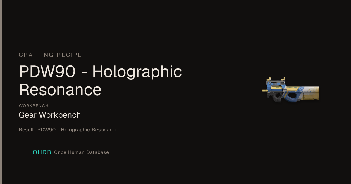PDW90 - Holographic Resonance