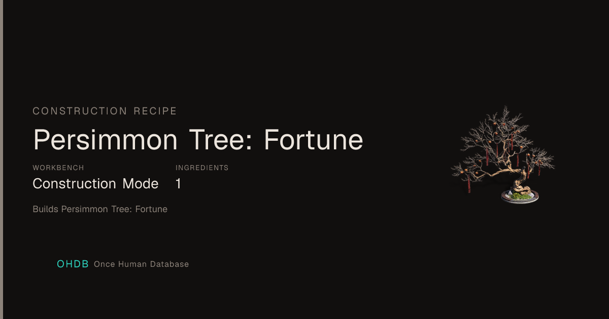 Persimmon Tree: Fortune