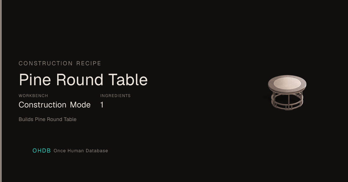 Pine Round Table