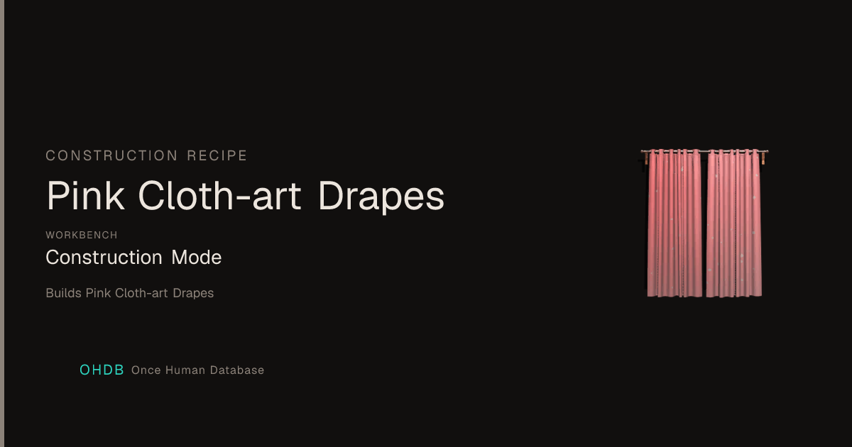 Pink Cloth-art Drapes