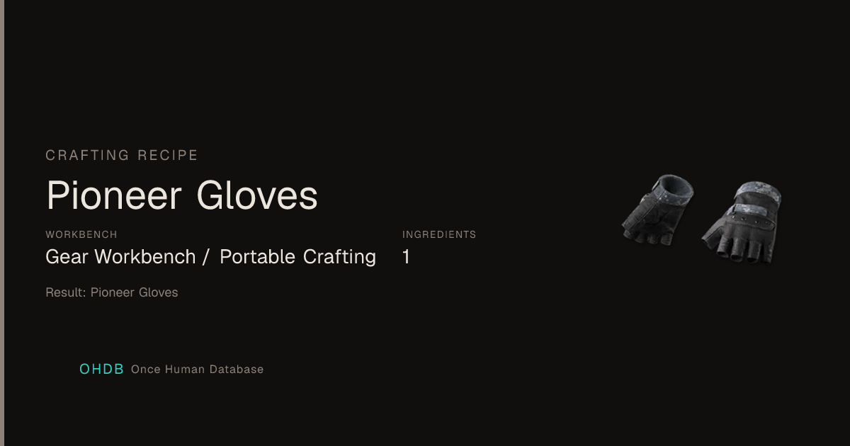 Pioneer Gloves